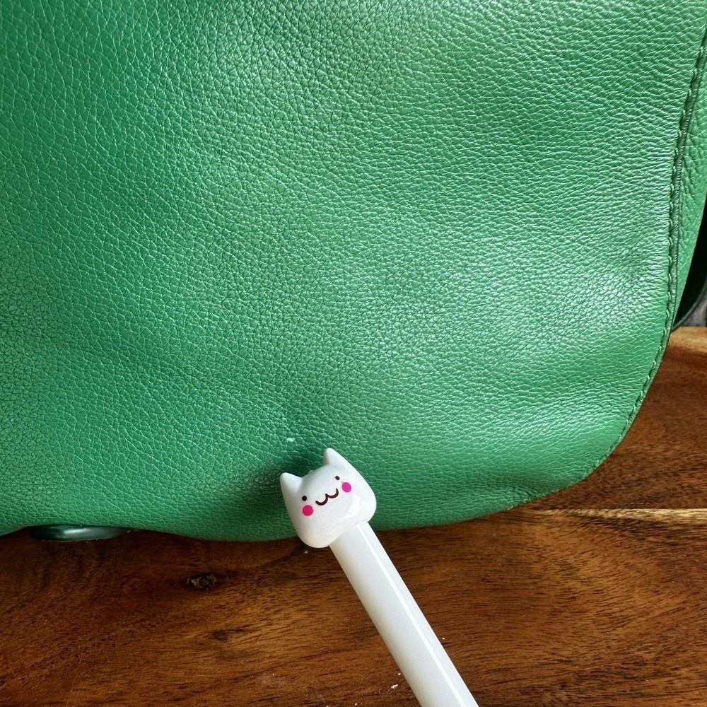 Marc by Marc Jacobs Classic Q Karlie Pebbled Leather Crossbody Bag Purse Green - Picture 5 of 9